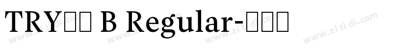 TRY喜楽 B Regular字体转换
